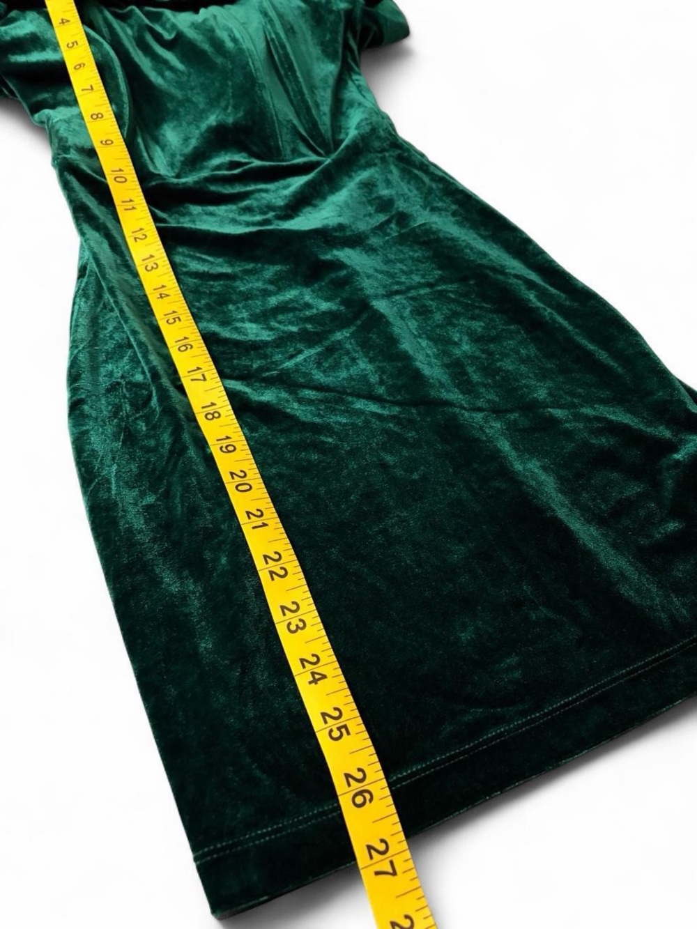 Windsor Emerald Green Velvet Ruffle Off Shoulder Mini Dress XS NWT - Picture 8 of 8